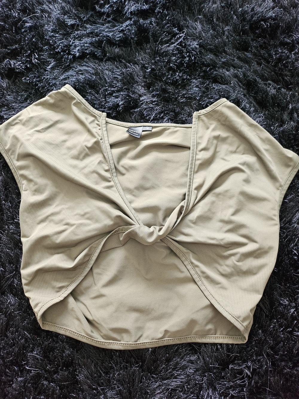 Twist-Front Short Sleeve Crop Top